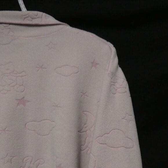CELESTE | large | Adorable Fleece Light Pink Teddy Bear and Cloud Pajama Shirt - Picture 12 of 16